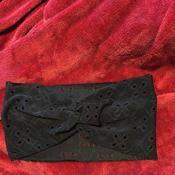 Fashion knotted lace stretchy Headband Large - Picture 3 of 10